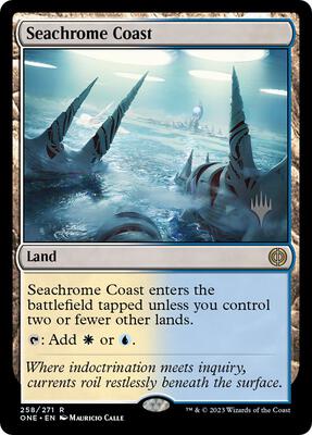Seachrome Coast card from Promo Pack: Phyrexia: All Will Be One