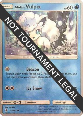 Alolan Vulpix - 2017 (Diego Cassiraga) card from World Championship Decks