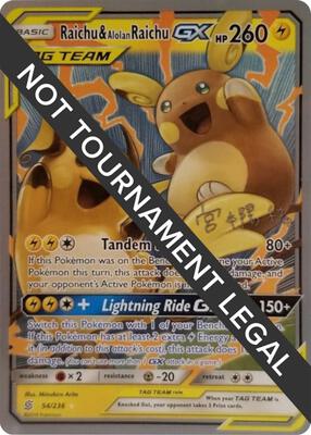Raichu & Alolan Raichu GX - 2019 (Haruki Miyamoto) card from World Championship Decks