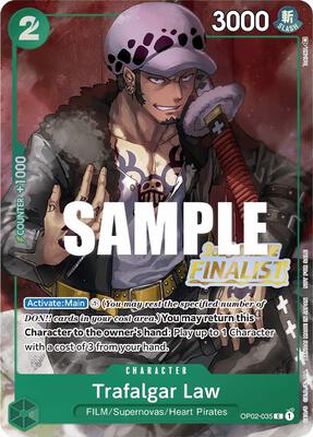Trafalgar Law (Online Regional 2023) [Finalist] card from One Piece Promotion Cards