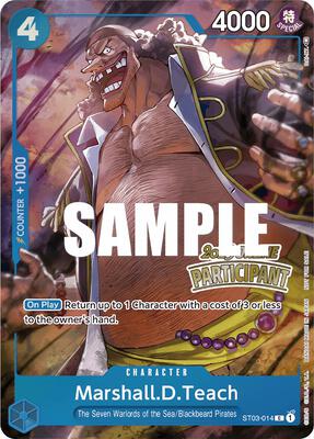 Marshall.D.Teach (Online Regional 2023) [Participant] card from One Piece Promotion Cards