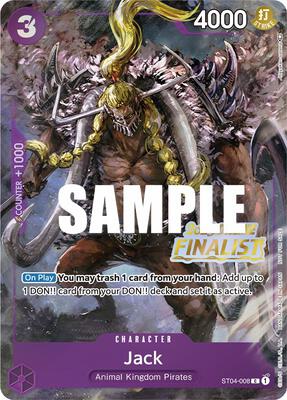 Jack (Online Regional 2023) [Finalist] card from One Piece Promotion Cards