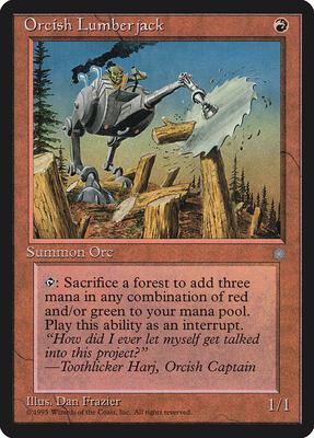 Orcish Lumberjack card from Ice Age