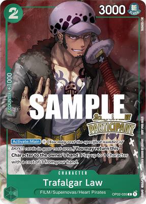 Trafalgar Law (Offline Regional 2023) [Participant] card from One Piece Promotion Cards