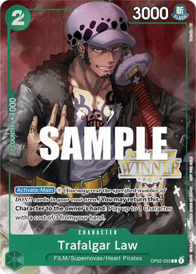 Trafalgar Law (Offline Regional 2023) [Winner] card from One Piece Promotion Cards