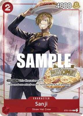 Sanji (Offline Regional 2023) [Participant] card from One Piece Promotion Cards