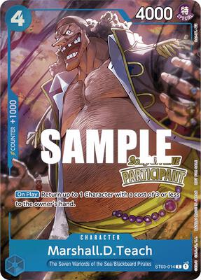Marshall.D.Teach (Offline Regional 2023) [Participant] card from One Piece Promotion Cards