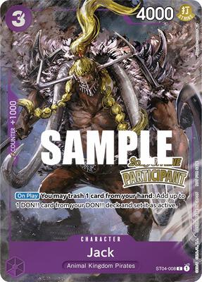 Jack (Offline Regional 2023) [Participant] card from One Piece Promotion Cards