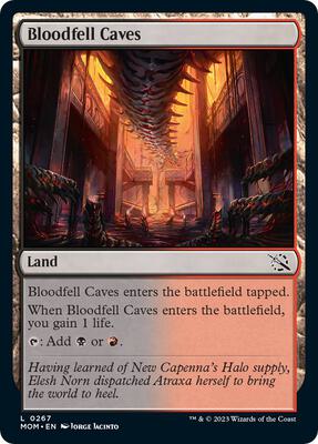 Bloodfell Caves card from March of the Machine