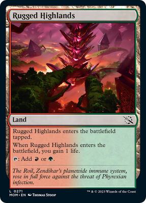Rugged Highlands card from March of the Machine