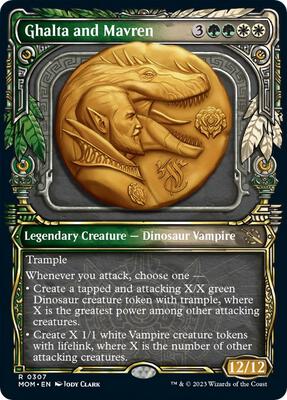 Ghalta and Mavren (Showcase) card from March of the Machine