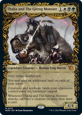 Thalia and The Gitrog Monster (Showcase) card from March of the Machine