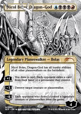 Nicol Bolas, Dragon-God (Borderless) card from Secret Lair Drop Series