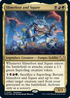 Slimefoot and Squee card from Prerelease Cards
