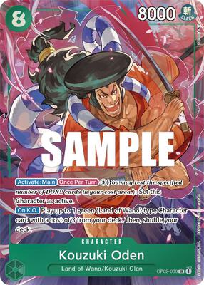 Kouzuki Oden (Alternate Art) card from Paramount War