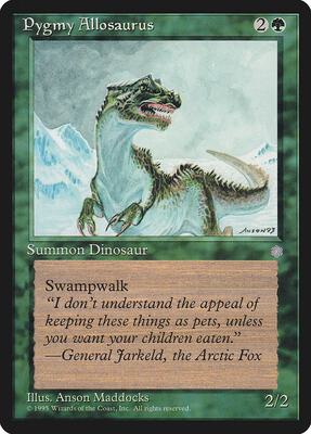 Pygmy Allosaurus card from Ice Age