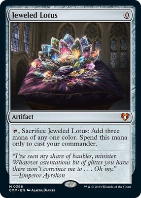 Jeweled Lotus card from Commander Masters