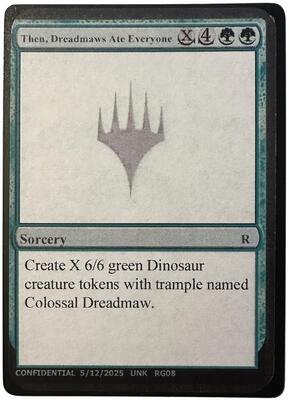 Then, Dreadmaws Ate Everyone card from Un-Known Event Playtest Cards