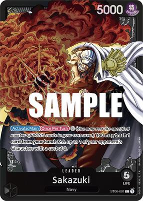 Sakazuki card from Starter Deck 6: Absolute Justice