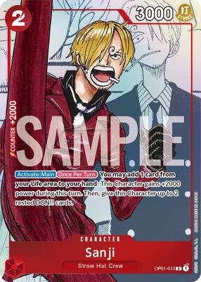 Sanji - OP01-013 (Alternate Art) card from One Piece Promotion Cards