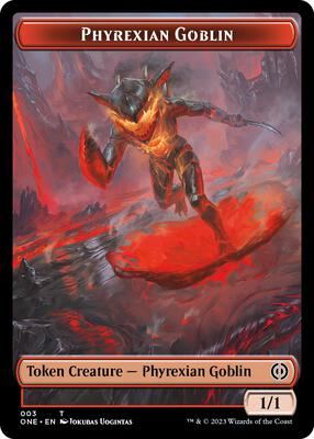 Phyrexian Goblin // Phyrexian Golem Double-Sided Token card from Phyrexia: All Will Be One