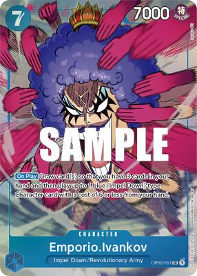 Emporio.Ivankov (051) (Alternate Art) card from Paramount War