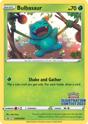Bulbasaur (Illustration Contest 2022) card from SWSH: Sword & Shield Promo Cards