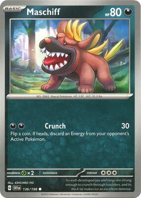 Maschiff - 136/198 card from SV01: Scarlet & Violet Base Set