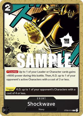 Shockwave card from Starter Deck 6: Absolute Justice