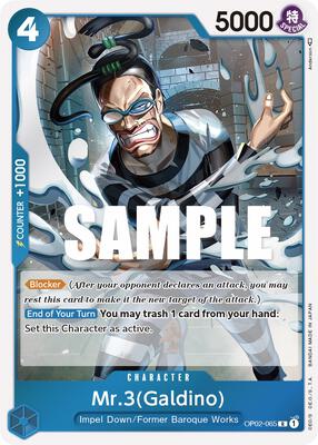 Mr.3 (Galdino) card from Paramount War