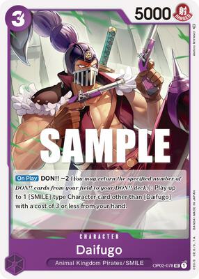 Daifugo card from Paramount War