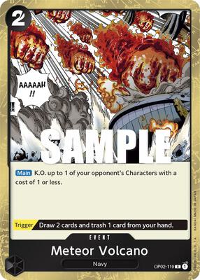 Meteor Volcano card from Paramount War