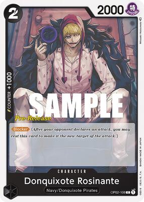 Donquixote Rosinante card from Paramount War Pre-Release Cards