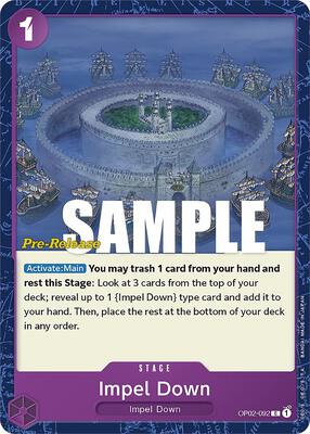 Impel Down card from Paramount War Pre-Release Cards