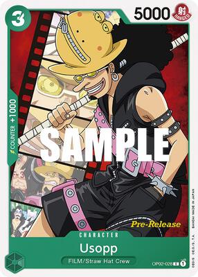 Usopp card from Paramount War Pre-Release Cards