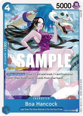 Boa Hancock card from Paramount War Pre-Release Cards