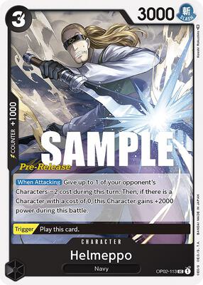 Helmeppo card from Paramount War Pre-Release Cards