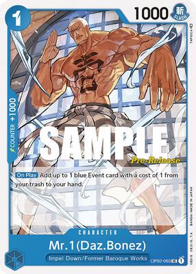Mr.1 (Daz.Bonez) card from Paramount War Pre-Release Cards