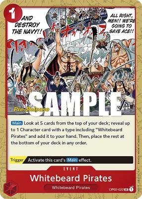 Whitebeard Pirates card from Paramount War Pre-Release Cards