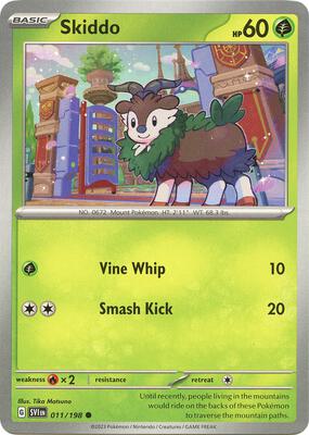 Skiddo card from SV01: Scarlet & Violet Base Set