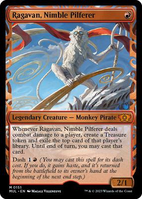 Ragavan, Nimble Pilferer (Halo Foil) card from March of the Machine: Multiverse Legends
