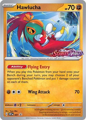 Hawlucha - 007 (Prerelease) card from SV: Scarlet & Violet Promo Cards