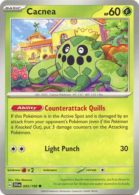 Cacnea - 005/198 card from SV01: Scarlet & Violet Base Set