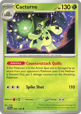Cacturne - 006/198 card from SV01: Scarlet & Violet Base Set