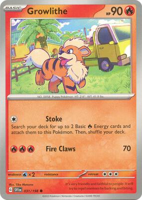 Growlithe - 031/198 card from SV01: Scarlet & Violet Base Set