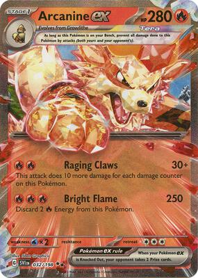 Arcanine ex - 032/198 card from SV01: Scarlet & Violet Base Set