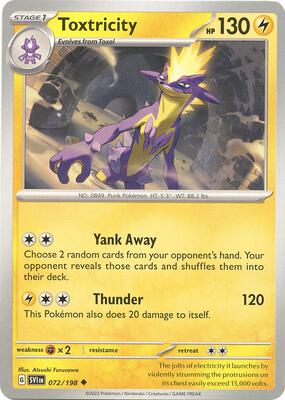 Toxtricity card from SV01: Scarlet & Violet Base Set