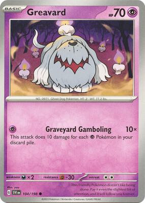 Greavard - 104/198 card from SV01: Scarlet & Violet Base Set
