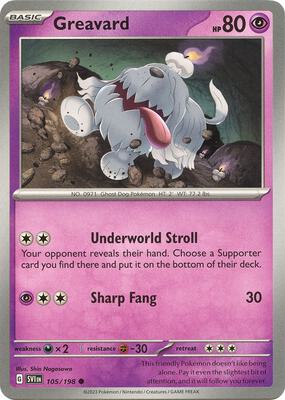 Greavard - 105/198 card from SV01: Scarlet & Violet Base Set