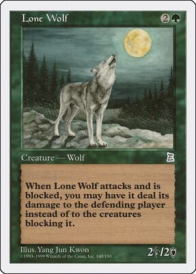 Lone Wolf card from Portal Three Kingdoms